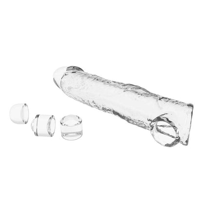 PRETTY LOVE - ADJUSTABLE PENIS EXTENSION SLEEVE 26 CM Ø 4 CM TRANSPARENT