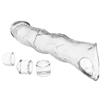 PRETTY LOVE - ADJUSTABLE PENIS EXTENSION SLEEVE 28 CM Ø 4.5 CM TRANSPARENT