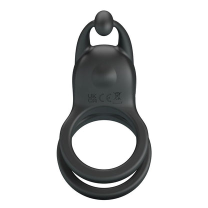 PRETTY LOVE - ANILLO PARA EL PENE DE DOBLE VIBRACIÓN RECARGABLE GOODWIN NEGRO