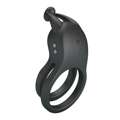 PRETTY LOVE - ANILLO PARA EL PENE DE DOBLE VIBRACIÓN RECARGABLE GOODWIN NEGRO