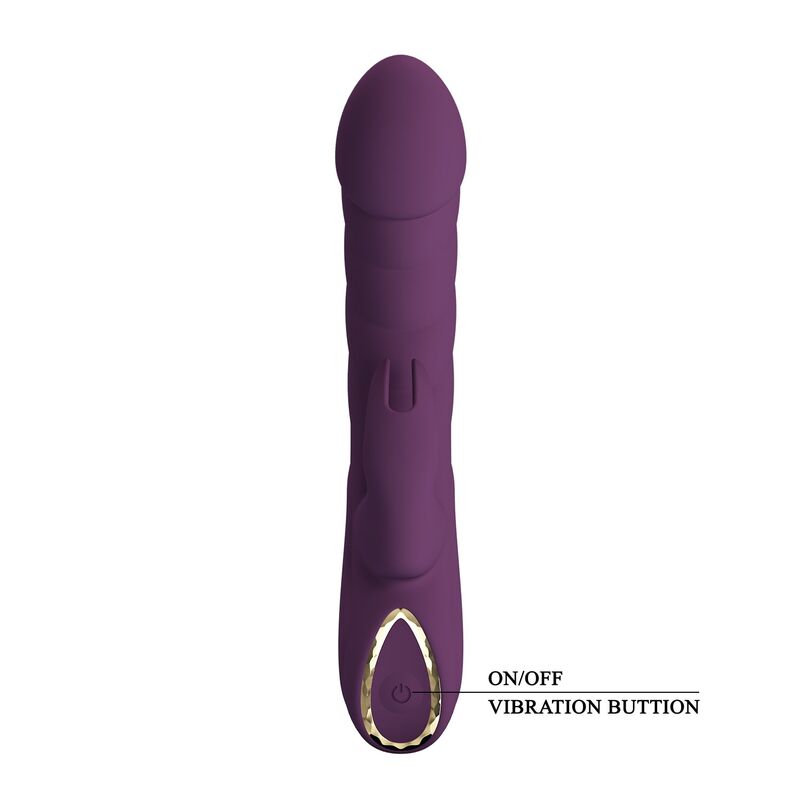 PRETTY LOVE - HARPER RECHARGEABLE RABBIT VIBRATOR 10 FUNCTIONS PURPLE