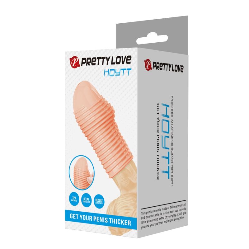 PRETTY LOVE - HOTTT PENIS SLEEVE GET YOUR PENIS THICKER NATURAL COLOR