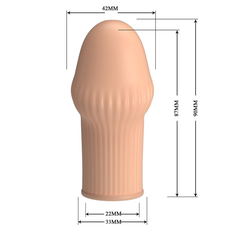 PRETTY LOVE - HUEL PENIS SLEEVE GET YOUR PENIS THICKER FLESH COLOR