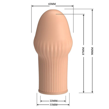 PRETTY LOVE - HUEL PENIS SLEEVE GET YOUR PENIS THICKER FLESH COLOR