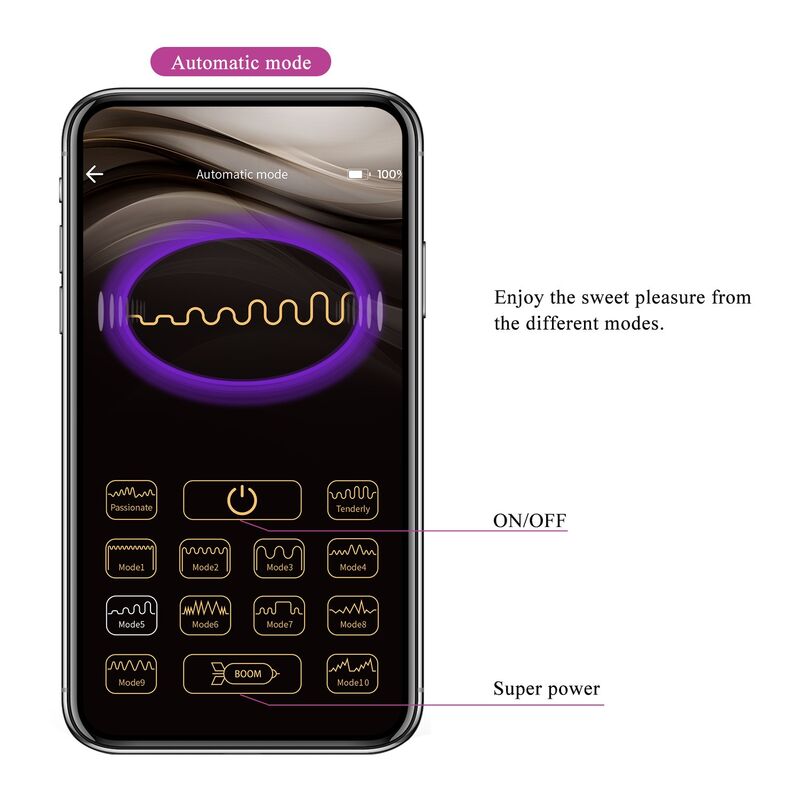 PRETTY LOVE - PULSEN APP CONTROL VIBRATING EGG 12 FUNCTIONS USB RECHARGEABLE PINK