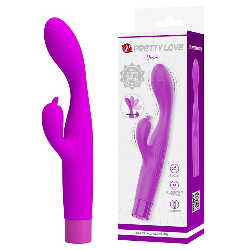 PRETTY LOVE - JENE DUAL STIMULATION G-SPOT AND CLITORAL VIBRATOR PURPLE