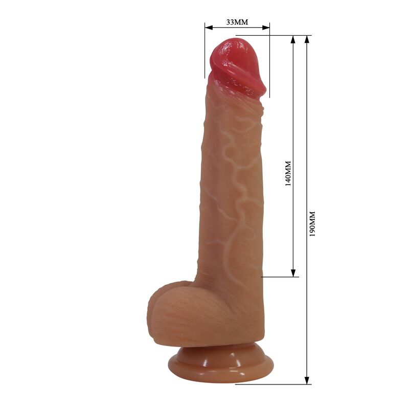 PRETTY LOVE - JOVITA REALISTIC SILICONE DILDO WITH SUCTION CUP 19 CM Ø 4.5 CM