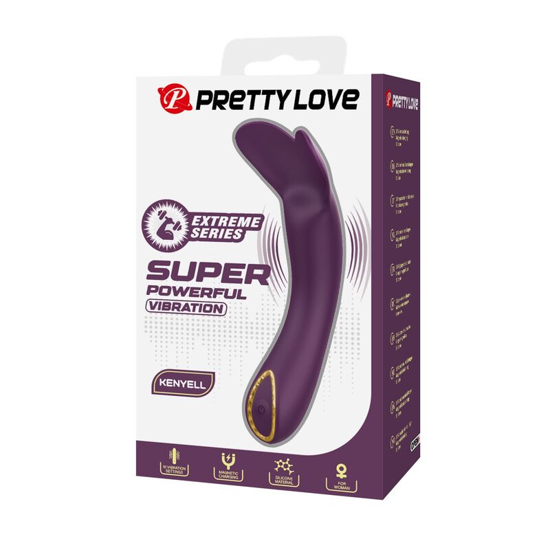 PRETTY LOVE - KENYELL RECHARGEABLE VIBRATOR 10 FUNCTIONS PURPLE