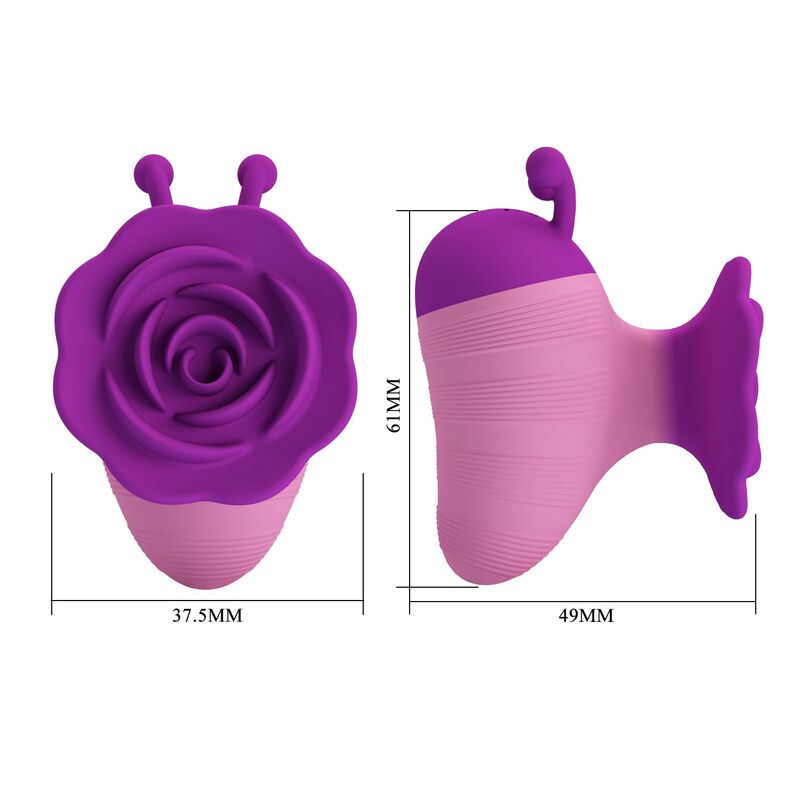 PRETTY LOVE - LITTLE BEE RECHARGEABLE CLITORAL STIMULATOR 7 MODES PURPLE-PINK