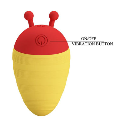 PRETTY LOVE - LITTLE BEE RECHARGEABLE CLITORAL STIMULATOR 7 MODES RED/YELLOW