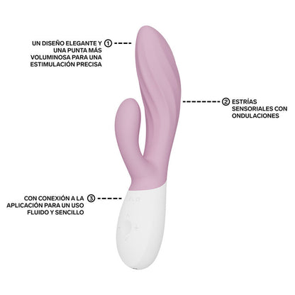 LELO - INA TWIST DOUBLE VIBRATOR RABBIT FOR G-SPOT AND CLITORIS LAVENDER