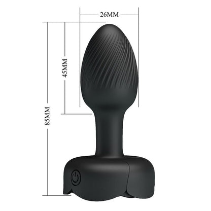PRETTY LOVE - RECHARGEABLE VIBRATING ANAL PLUG 10 MODES BLACK