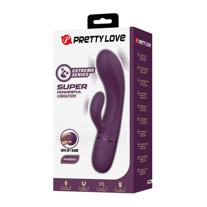 PRETTY LOVE - MARGIE RECHARGEABLE RABBIT VIBRATOR 10 FUNCTIONS PURPLE