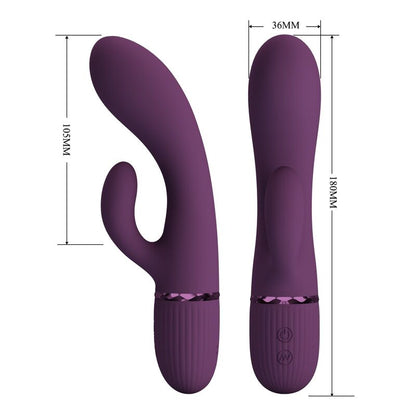 PRETTY LOVE - MARGIE RECHARGEABLE RABBIT VIBRATOR 10 FUNCTIONS PURPLE