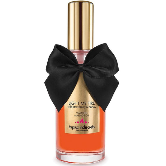 BIJOUX INDISCRETS - MASSAGE OIL HEAT EFFECT STRAWBERRY AROMA