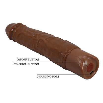 PRETTY LOVE - OWEN REALISTIC VIBRATOR 22.5 CM Ø 4.5 CM BROWN