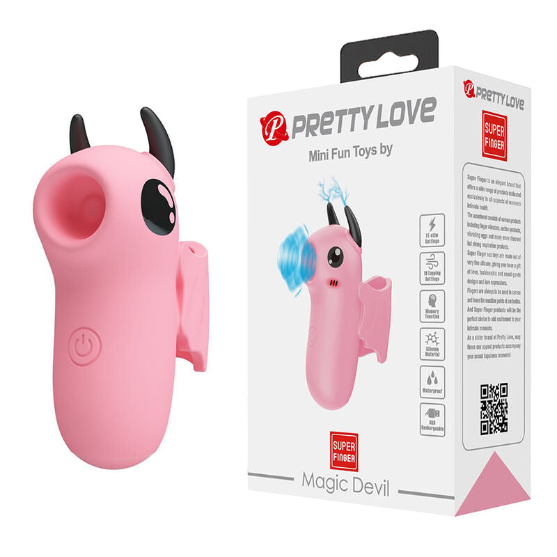 PRETTY LOVE - MAGIC DEVIL RECHARGEABLE FINGER STIMULATOR PINK