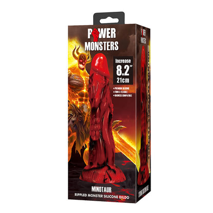 POWER MONSTERS - MINOTAUR FANTASY DILDO WITH SUCTION CUP 21 CM Ø 5 CM RED & BLACK
