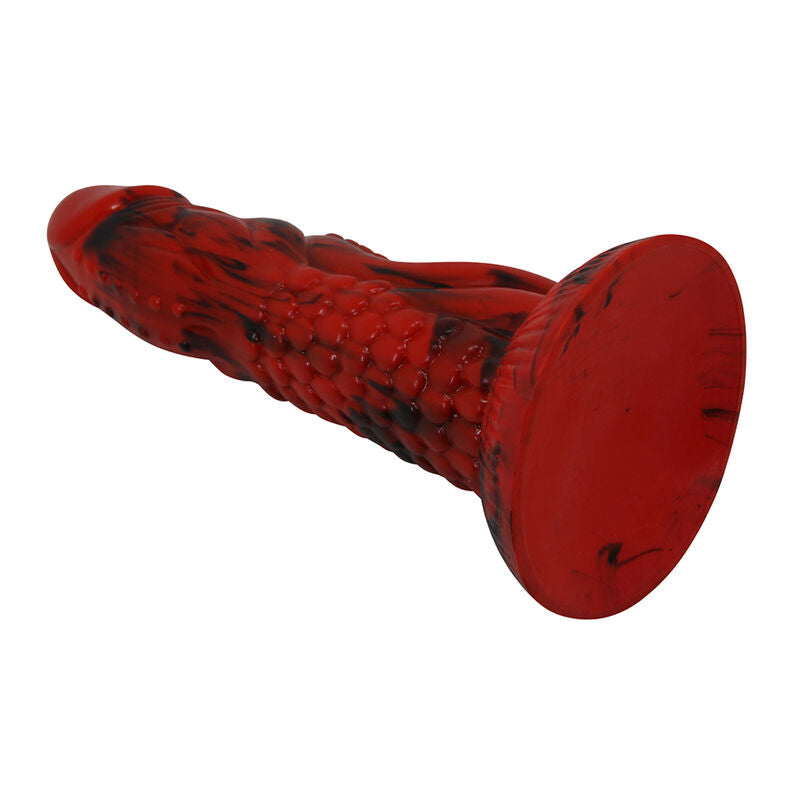 POWER MONSTERS - MINOTAUR FANTASY DILDO WITH SUCTION CUP 21 CM Ø 5 CM RED & BLACK