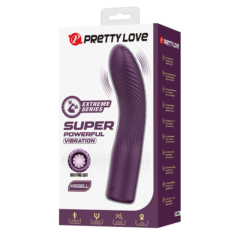 PRETTY LOVE - KISSELL RECHARGEABLE VIBRATOR 10 FUNCTIONS PURPLE