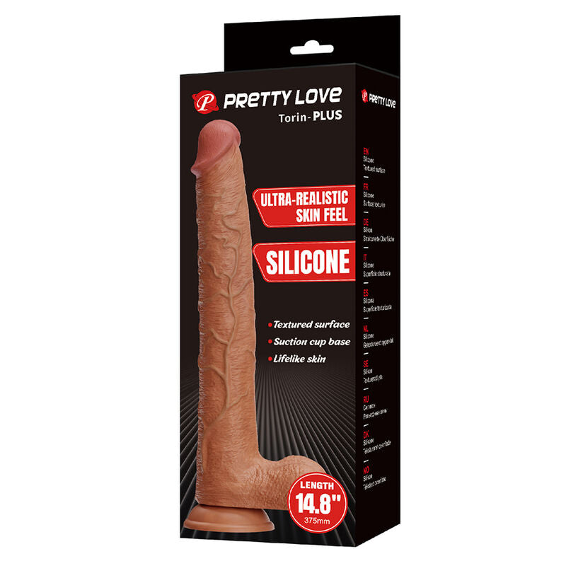 PRETTY LOVE - TERIN PLUS REALISTIC SILICONE DILDO WITH SUCTION CUP 37.6 CM Ø 5.5 CM