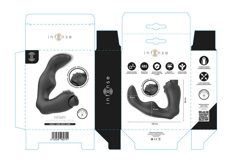 INTENSE - HENRY USB RECHARGEABLE PROSTATE MASSAGER BLACK