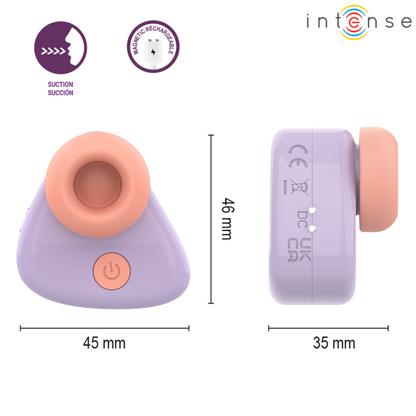 INTENSE - CUKI USB RECHARGEABLE SUCTION CLITORAL STIMULATOR PURPLE