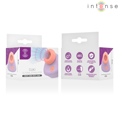 INTENSE - CUKI USB RECHARGEABLE SUCTION CLITORAL STIMULATOR PURPLE