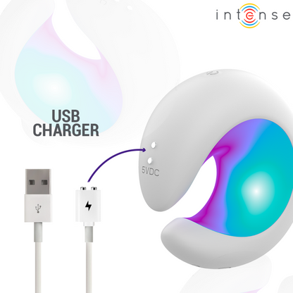 INTENSE - ASTON USB RECHARGEABLE SUCTION CLITORAL STIMULATOR WITH VIBRATION WHITE