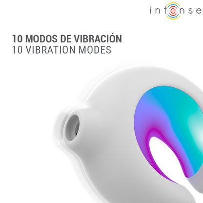 INTENSE - ASTON USB RECHARGEABLE SUCTION CLITORAL STIMULATOR WITH VIBRATION WHITE