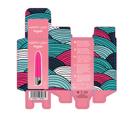 HAPPY LOKY - PIGLET USB RECHARGEABLE MINI VIBRATOR PINK