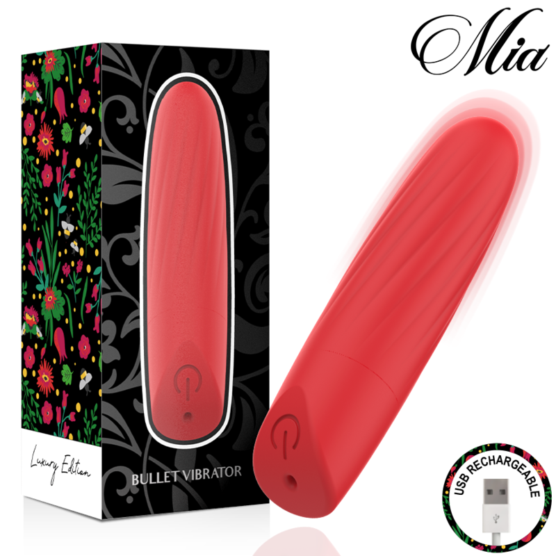 MIA - LUCY ELLEN USB RECHARGEABLE MINI VIBRATOR RED