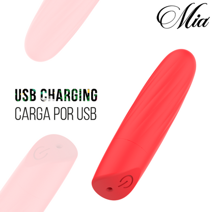 MIA - LUCY ELLEN USB RECHARGEABLE MINI VIBRATOR RED