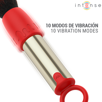 INTENSE - TOM USB RECHARGEABLE VIBRATING MAKEUP BRUSH RED