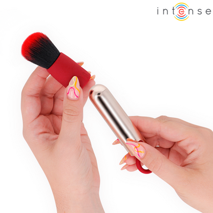 INTENSE - TOM USB RECHARGEABLE VIBRATING MAKEUP BRUSH RED