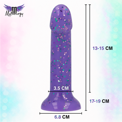MYTHOLOGY - LYRA 10 SILICONE DILDO 17 CM Ø 3.6 CM PURPLE SPECKLED