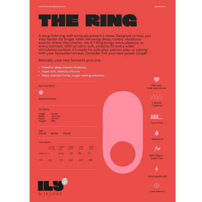 JE JOUE - ILY COCK RING VIBRATING PENIS RING