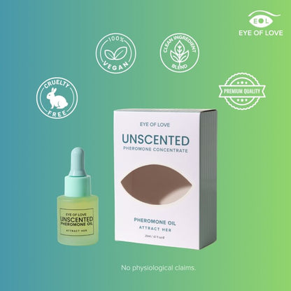 EYE OF LOVE - PHEROMONE-INFUSED PERFUMED OIL FOR MEN, FRAGRANCE-FREE, 20 ML