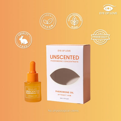 EYE OF LOVE - PHEROMONE-INFUSED PERFUMED OIL FOR WOMEN, FRAGRANCE-FREE, 20 ML
