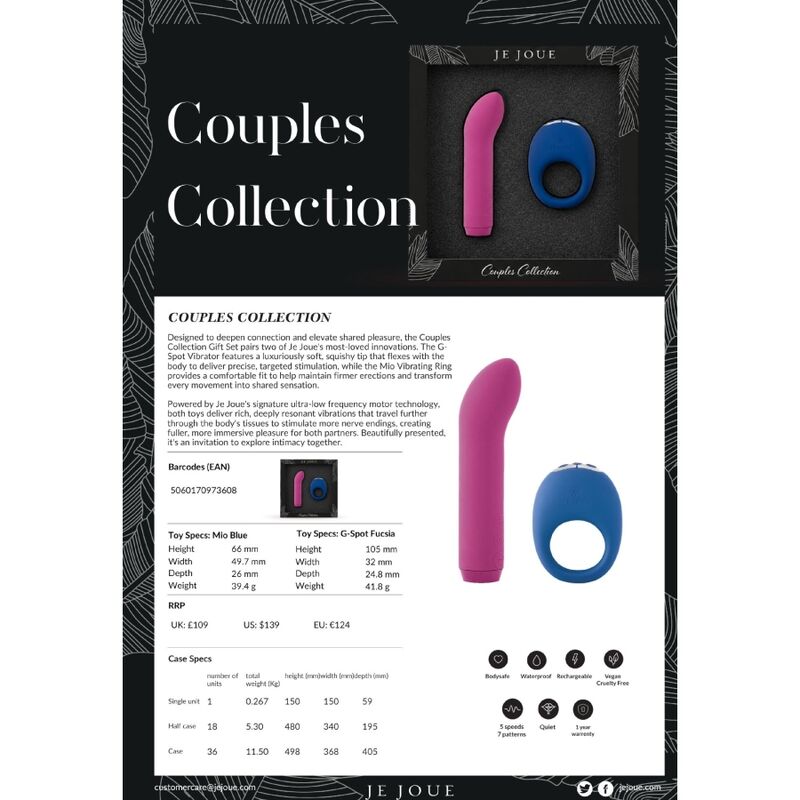 JE JOUE - COUPLES COLLECTION VIBRATOR SET FOR COUPLES