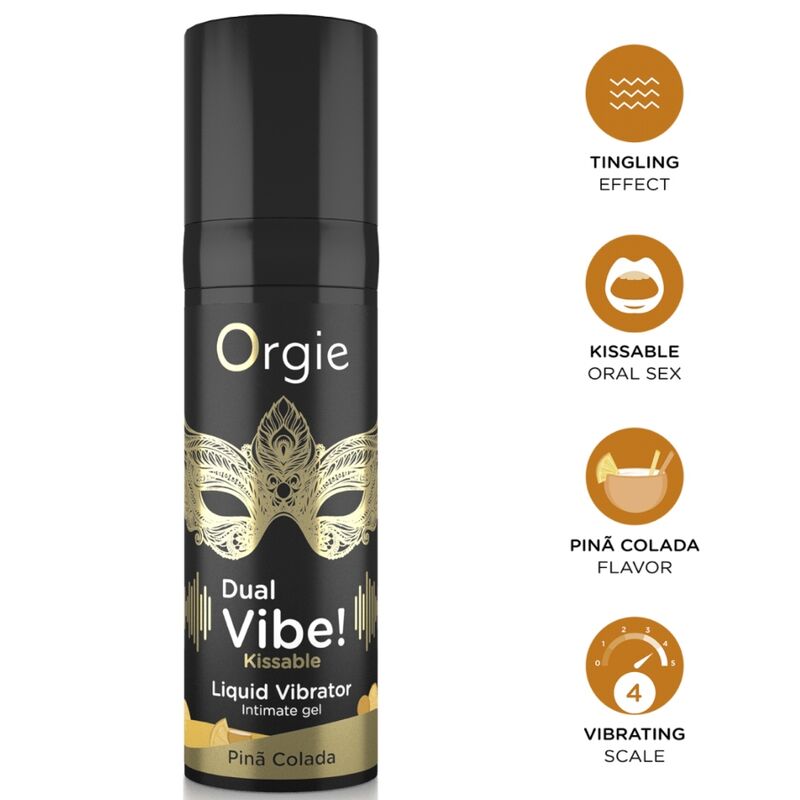 ORGIE - DUAL VIBE! PIÑA COLADA KISSABLE LIQUID VIBRATOR 15 ML