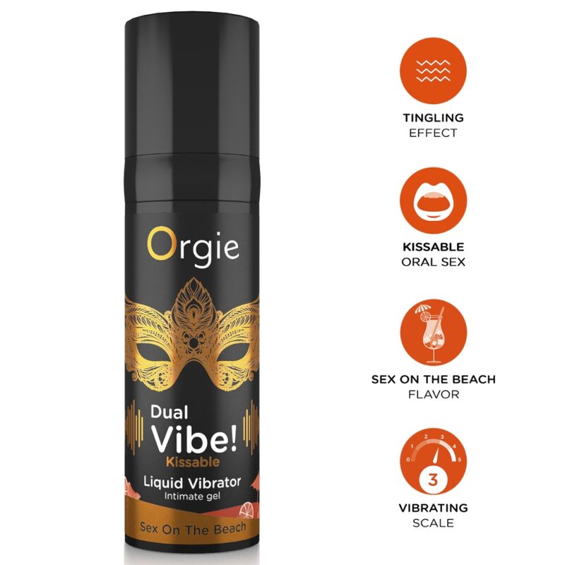 ORGIE - DUAL VIBE! SEX ON THE BEACH KISSABLE LIQUID VIBRATOR 15 ML