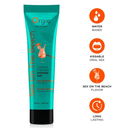 ORGIE - LUBE TUBE COCKTAIL SEX ON THE BEACH KISSABLE WATER-BASED INTIMATE GEL 100 ML