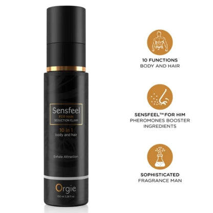 ORGIE - SENSFEEL FOR MAN SEDUCTION ELIXIR 10 IN 1 BODY AND HAIR 100 ML