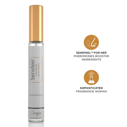 ORGIE - SENSFEEL EAU DE TOILETTE WITH PHEROMONE BOOSTER TRAVEL SIZE FOR WOMEN 10 ML