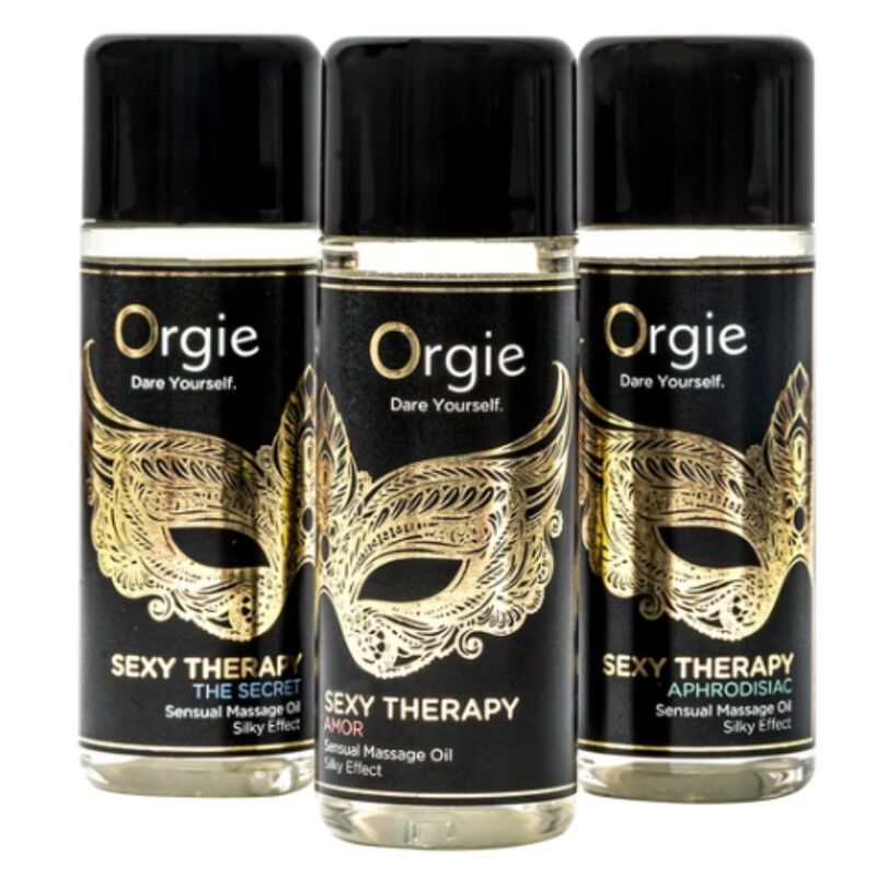 ORGIE - SEXY THERAPY MINI SIZE COLLECTION SENSUAL MASSAGE OILS 3 X 30 ML