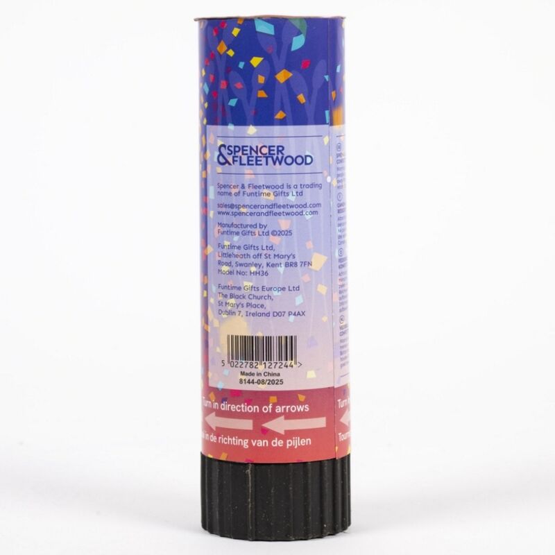 SPENCER & FLEETWOOD - SPERM SHAPED CONFETTI PARTY POPPER 15 CM | 1 UNIT