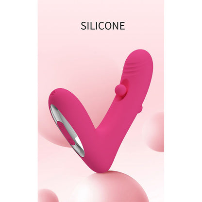 PRETTY LOVE - DUDEN RECHARGEABLE SILICONE VIBRATOR 12 VIBRATION MODES AND 3 ROCKING MODES PINK