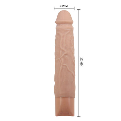 PRETTY LOVE - KESSLER REALISTIC VIBRATING DILDO WITH 10 VIBRATION MODES AND 10 THROWS, 22 CM NATURAL