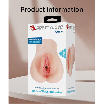 PRETTY LOVE - OTTILIE REALISTIC SILICONE VAGINA MASTURBATOR, COMPACT, NATURAL